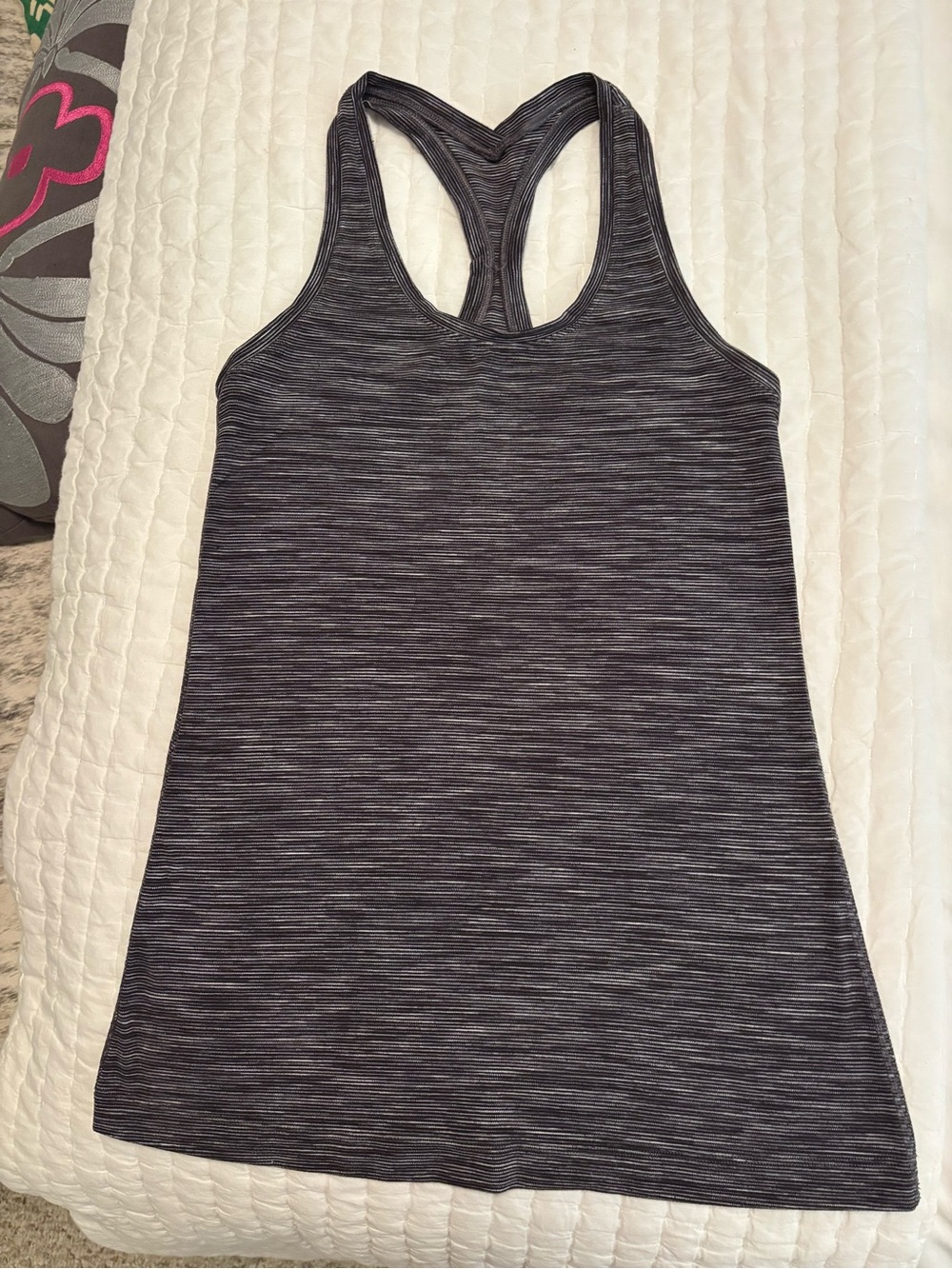 lululemon athletica Women's Striped Racerback Tank - Black/Gray